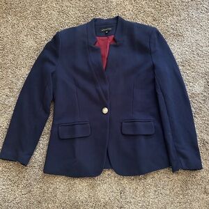 Gibson Navy Blazer with Red Lining
